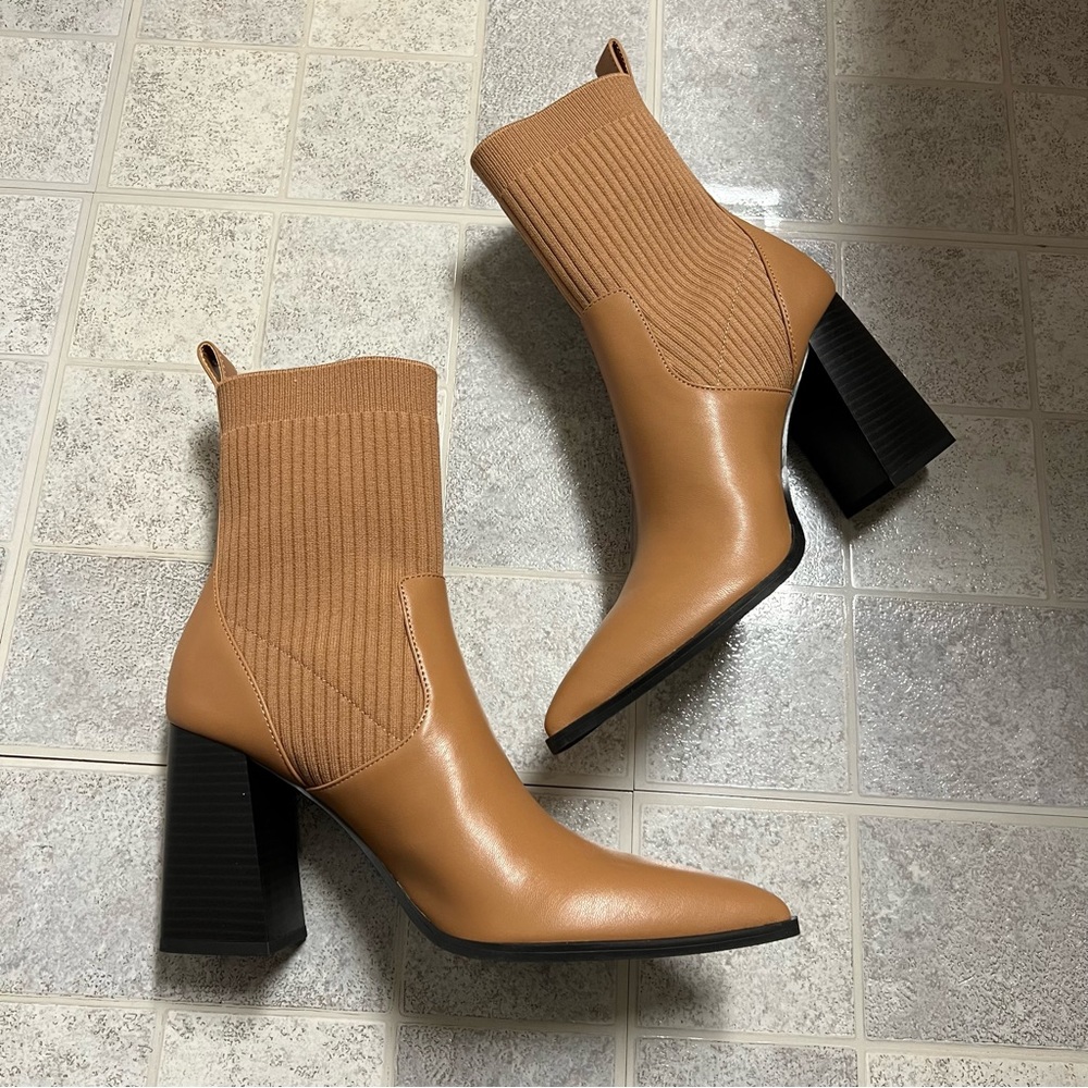 Nwob Open Edit Rafael Pointed Toe Booties - image 1